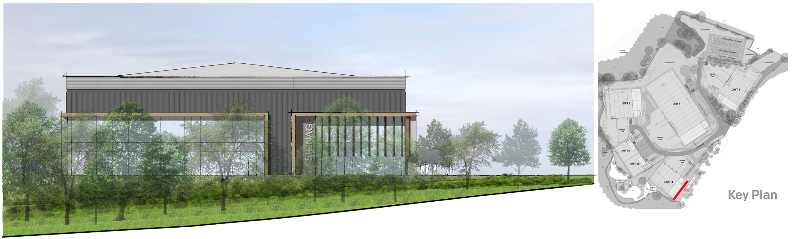 Illustrative image showing Unit 4 south elevation